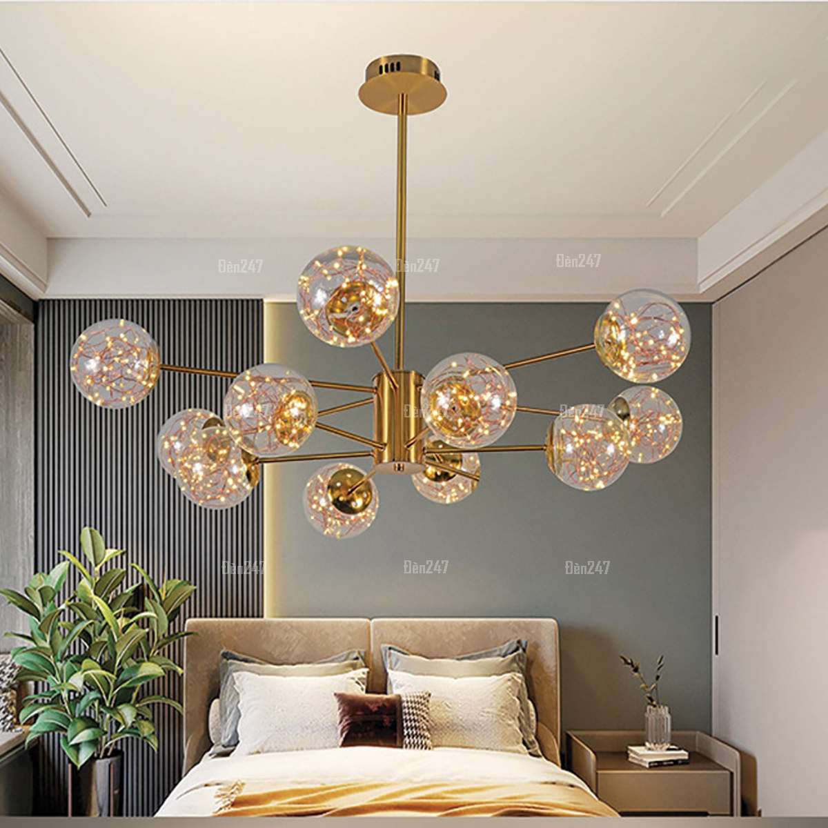 Đèn hiện đại 12 bóng led đom đóm TL6524/12