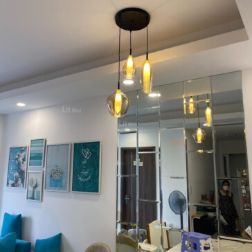 Mẫu đèn thả phòng khách hiện đại pha lê sang trọng tại LitMini