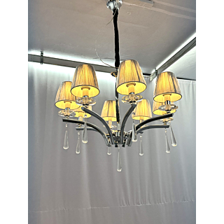 Đèn chùm Inox chóa vải 8 tay DC308T8