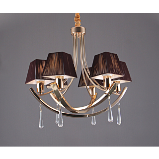 Đèn chùm phòng ngủ chóa vải vuông 6 tay DC3096T6