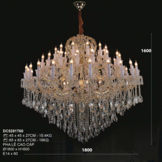 Đèn pha lê thông tầng đường kính 1,8m DC5281T60