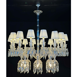 Đèn chùm pha lê cao cấp chóa vải 24 tay DC8805T24