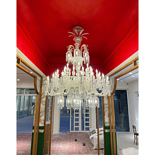 Đèn chùm pha lê trắng đường kính 1,38m DC8806T55