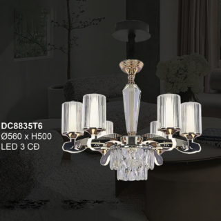 Đèn chùm Led hiện đại 6 tay DC8835T6