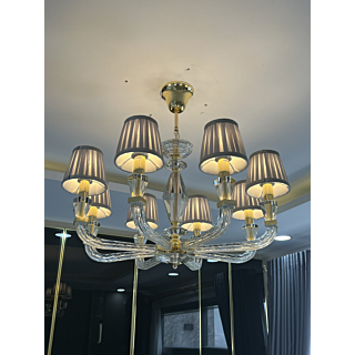 Đèn chùm pha lê chóa vải 8 tay DC8898T8