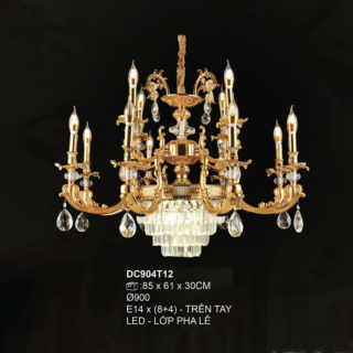 Đèn chùm pha lê cao cấp 12 tay DC904T12