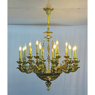 Đèn chùm đồng nguyên chất 18 tay DCD9918T6+12