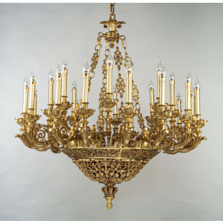 Đèn chùm đồng nguyên chất đường kính 1m DCD9918T8+16