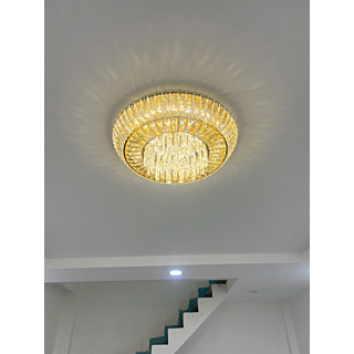 Đèn ốp trần pha lê hình tròn đường kính 0.6m OTPL088T600