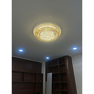 Đèn ốp trần pha lê hình tròn đường kính 80cm OTPL088T800