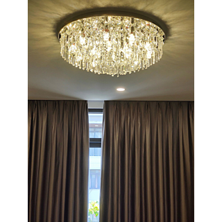 Đèn mâm pha lê tròn cao cấp đường kính 80cm OTPL1022T800