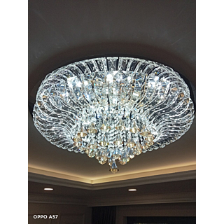 Đèn mâm ốp trần pha lê Led 3 chế độ đường kính 80cm OTPL3513T800