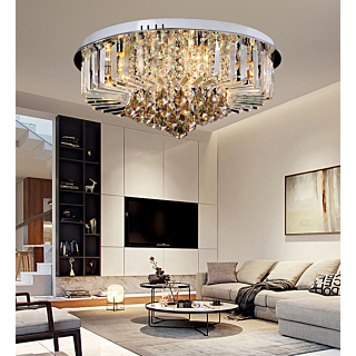 Đèn ốp trần pha lê Led 3 chế độ đường kính 80cm OTPL3514T800