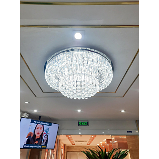 Đèn mâm ốp trần pha lê tròn 60cm OTPL40405T600