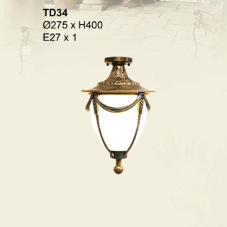 Đèn ốp trần ban công màu vàng TD34OP