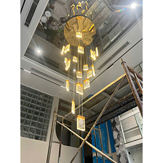 Đèn chùm thông tầng sảnh khách sạn HKD01