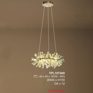 Đèn thả cầu pha lê băng tuyết đường kính 40cm TPL10T400