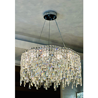 Đèn chùm pha lê trắng đường kính 80cm TPL2278T800