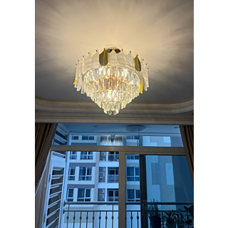 Đèn chùm pha lê Mica Acrylic đường kính 50cm TPL8032T500