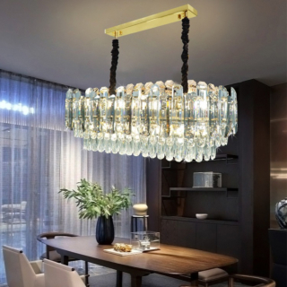 Đèn pha lê cao cấp cho bàn ăn dài 80cm TPL88207N800