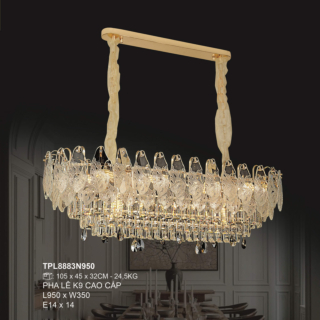 Đèn chùm pha lê trong dài 95cm TPL8883N950
