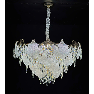 Đèn chùm pha lê lá đường kính 80cm TPL8918T800