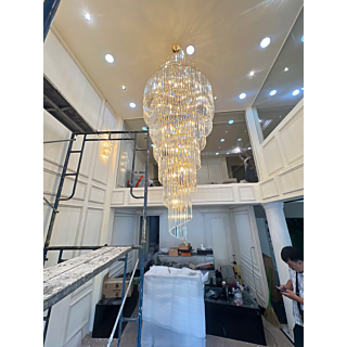 Đèn pha lê thông tầng xoắn ốc đường kính 1m TPL9662