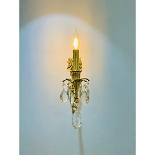 Đèn tường đồng pha lê 1 tay nến VDC2301T1