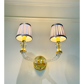 Đèn tường pha lê chóa vải 2 tay VDC8898T2