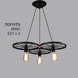Đèn thả Decor 3 bánh xe đường kính 60cm TCF11T3