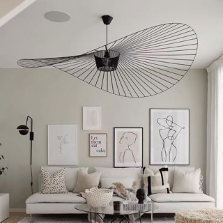 Đèn thả Decor khung sắt nghệ thuật hình nón đường kính 80cm TCF29AT800