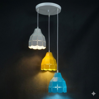 Đèn thả cafe hợp kim đế Tròn TCF82T3-DeTron