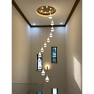 Đèn ốp trần thông tầng 12 bóng LED đường kính 60cm THD04T12