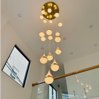 Đèn ốp trần thông tầng 18 bóng LED đường kính 65cm THD04T18