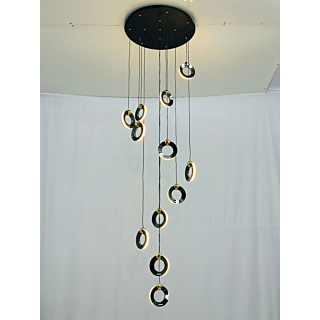 Đèn mâm ốp trần 12 vòng tròn Led đường kính 55cm THD0881T12