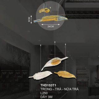 Pha lê lông vũ - Phụ kiệm cho đèn chùm thiết kế theo yêu cầu THD153T1
