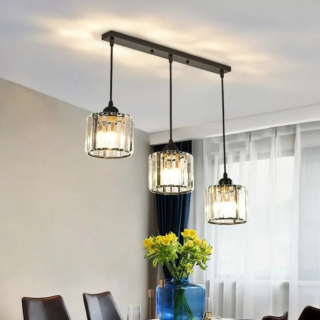 Đèn thả pha lê 3 bóng đế Dài THD22T3-DeDai