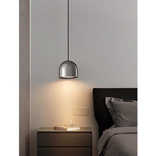 Đèn thả điều chỉnh chiều dài sau khi lắp đặt màu Xám đường kính 8cm THD24Xam