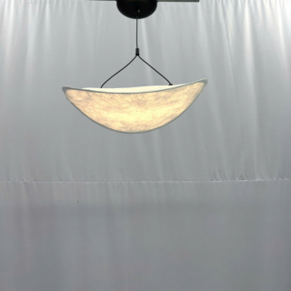 Đèn thả nghệ thuật da PU đường kính 40cm THD27T400