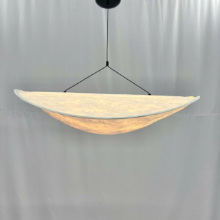 Đèn thả nghệ thuật da PU đường kính 80cm THD27T800