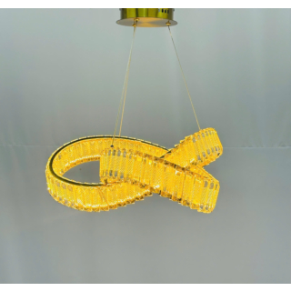 Đèn thả pha lê Led xoắn đường kính 60cm THD7058T600