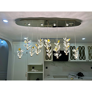 Đèn mâm ốp trần pha lê bàn dài 1.2m TPL039N12