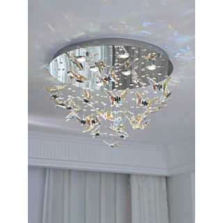 Đèn ốp trần Pha lê bướm đường kính 60cm TPL127T600