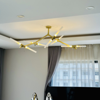 Đèn thả nhánh 10 bóng màu Vàng TTK12N10-Vang