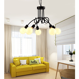 Đèn chùm hiện đại màu Đen 5 bóng TTK18T5-Den
