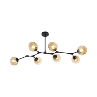 Đèn Decor thân màu Đen chao Vàng 7 bóng TTK23N7-Den-ChaoVang