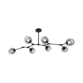 Đèn Decor thân màu đen chao khói 5 bóng TTK23N5-Den-ChaoKhoi