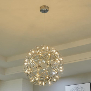 Đèn thả cầu Inox bạc 42 bóng đường kính 30cm TTK59-T300