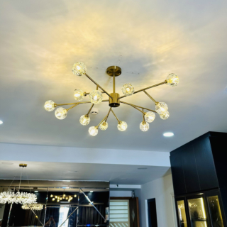 Đèn thả pha lê 15 tay TTK64T15