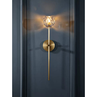 Đèn tường pha lê cao cấp thân đồng VK105-ThanDong